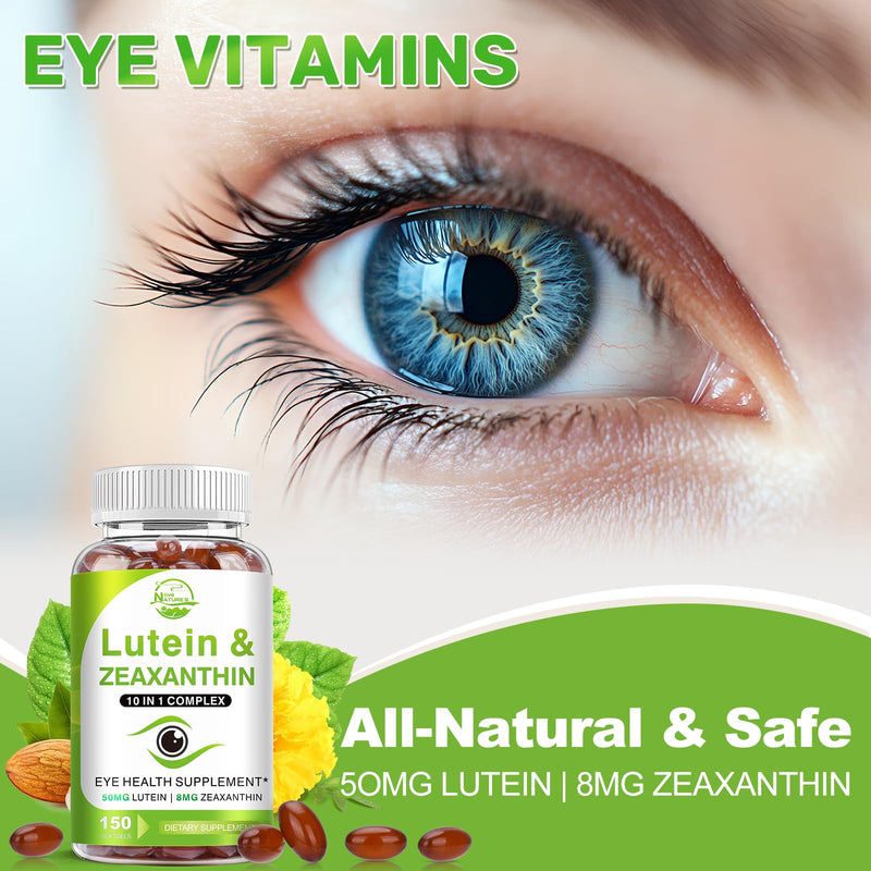 [Australia] - Lutein and Zeaxanthin Supplements, Eye Vitamin & Mineral Supplement, Multivitamin for Vision & Ocular Health with Omega-3, Protect and Enhance Your Eye Health Completely, 150 Softgels 150 Count (Pack of 1) 