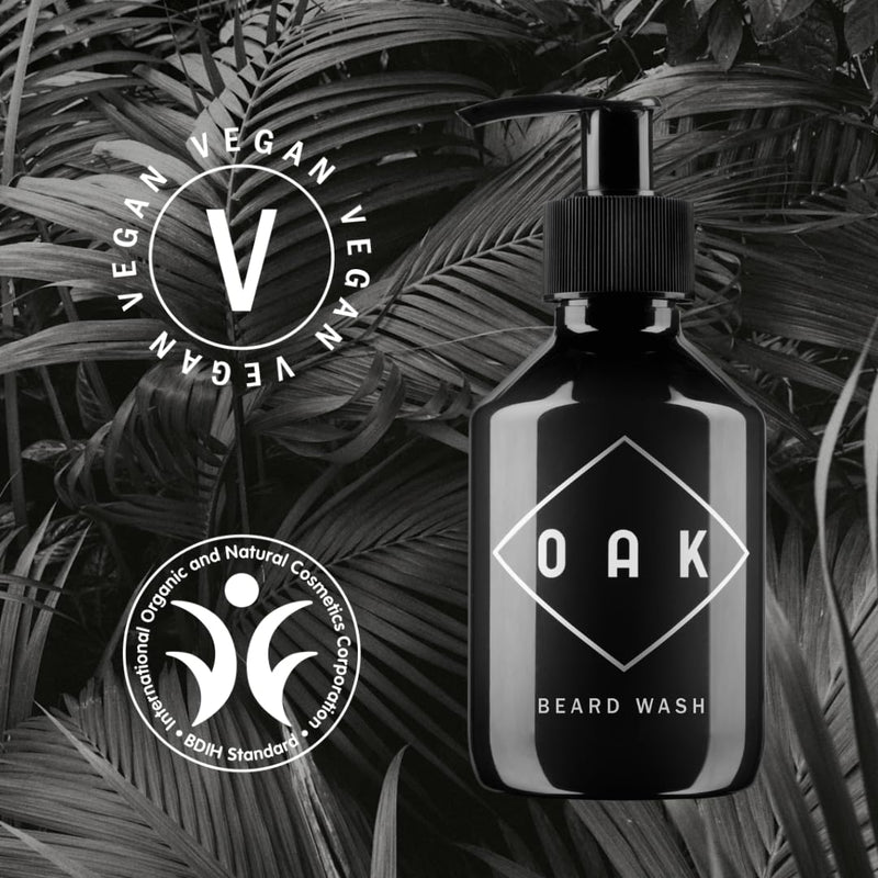 [Australia] - OAK BEARD WASH, beard shampoo, beard soap (200 ml): Cleans gently, refreshingly. Natural beard care for men with 3-day beards to full beards. 