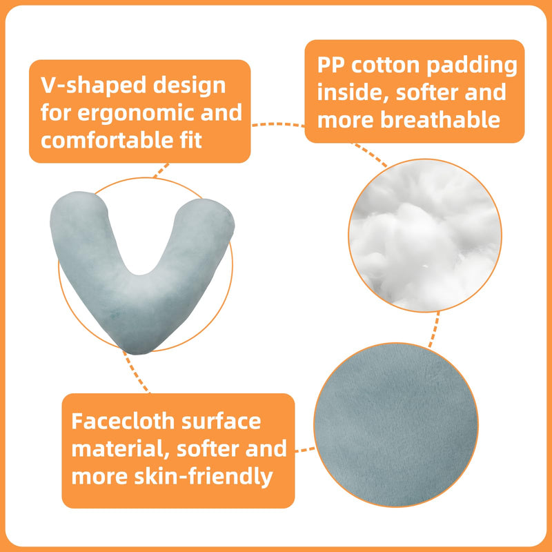 [Australia] - 2 PCS Underarm Pillows for Sweat Absorption & Ventilation - Premium Beans Cotton Armpit Pillows, Keep Axillary Dry & Breathable for Post-Surgery Recovery, Long-Term Bed Rest & Elderly Care (Gray) Gray 
