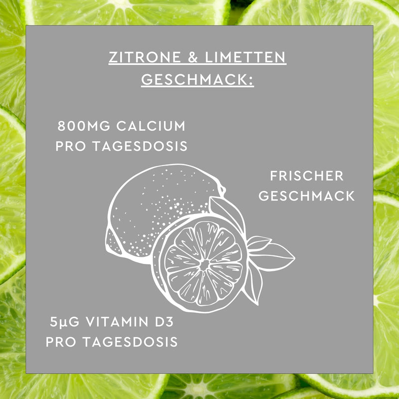 [Australia] - SUNLIFE Calcium+D3 effervescent tablets: For bones and teeth, 20 tablets with calcium & vitamin D3, lemon flavor, 80g, 1x 20 pieces 