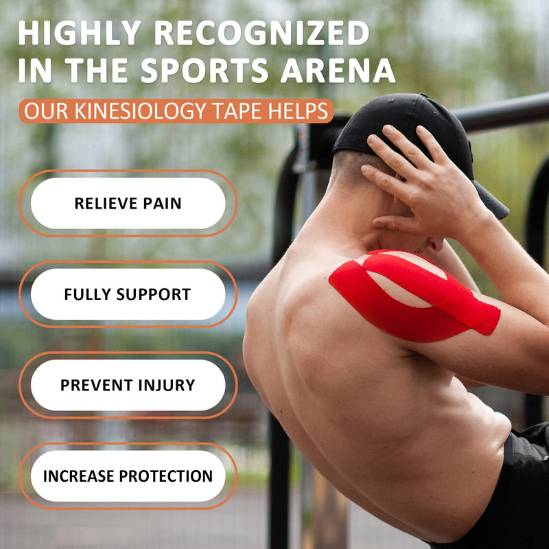[Australia] - Kinesiology Tape Roll 35M, K Tape Knee Support Uncut Roll, Muscle Tape for Pain Relief, Beige 