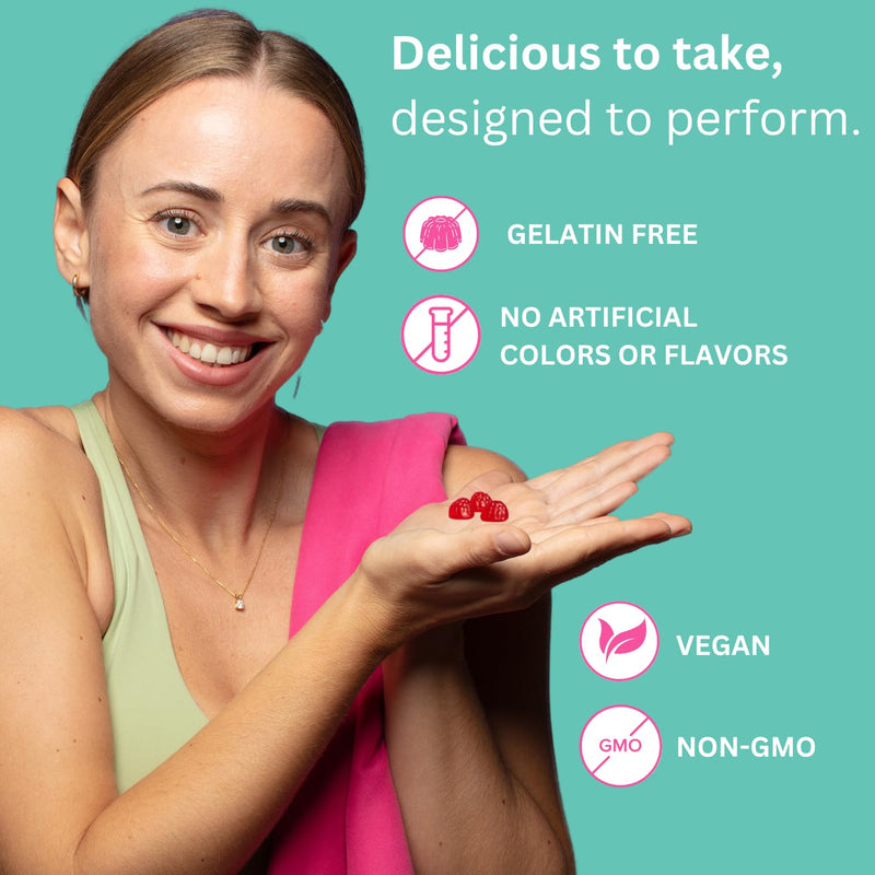 Creatine Gummies for Women – 5g Creatine Monohydrate per Serving | Build Strength, Glute Gains & Lean Muscle | with Collagen, Biotin & Hyaluronic Acid | Vegan, Sugar-Free. 90 Gummies