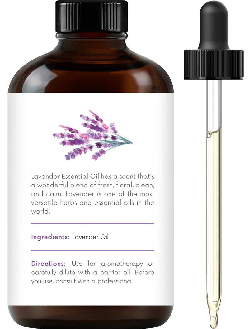 [Australia] - Handcraft Blends Lavender Essential Oil - Huge 4 Fl Oz - 100% Pure and Natural - Premium Grade with Glass Dropper 4 Fl Oz (Pack of 1) 