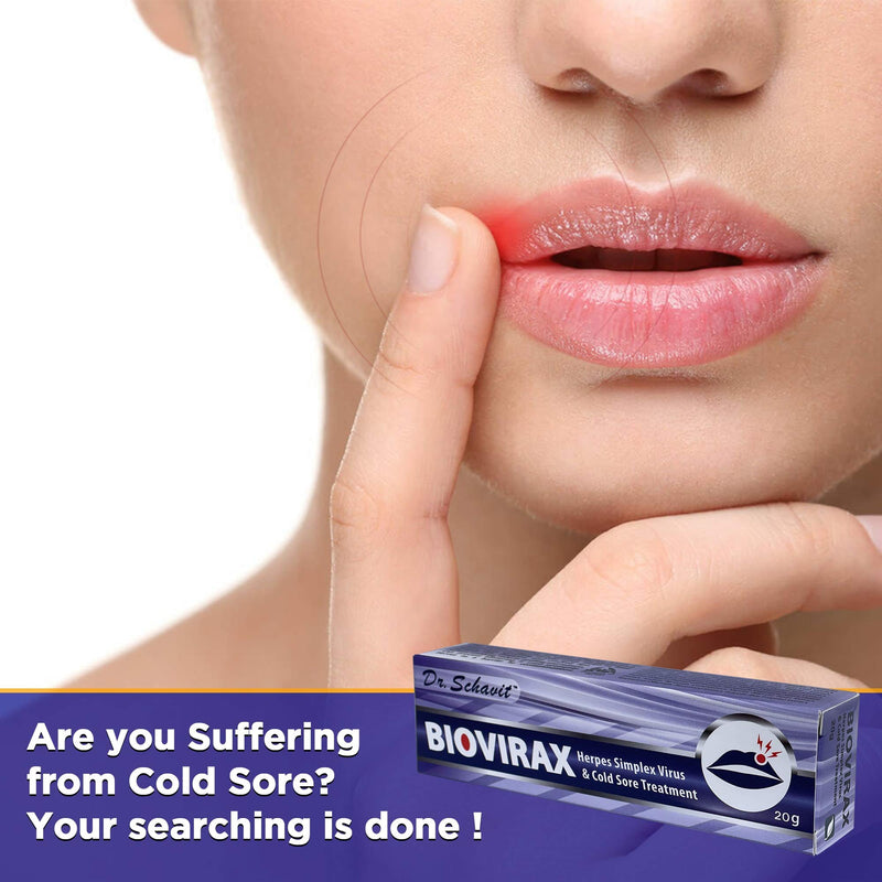 [Australia] - BioVirax Cold Sore Treatment – Natural Healing Cream, Prevent Spread of Cold Sores – Home Remedy, Easy Application 20 mg 