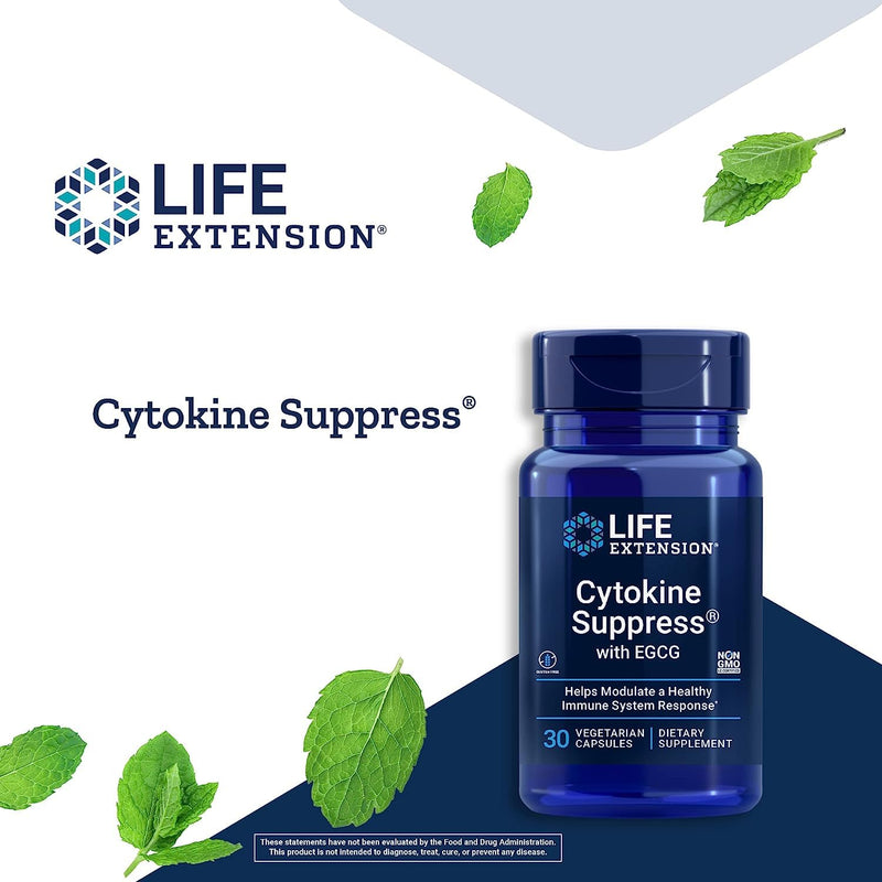 Life Extension Inflammation Management Bundle - Cytokine Suppress with EGCG 30 Capsules and Pro-Resolving Mediators 30 Softgels