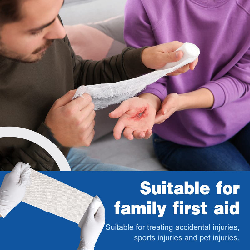 [Australia] - AZEN 30 Pack Gauze Rolls Bandages, 4 in x 4.1 Yards, Premium Medical Supplies & First Aid Supplies, Bandage Wrap Vet Wrap, Mummy Wraps 4IN C-30P 