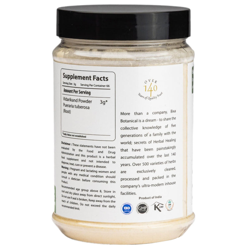 [Australia] - bixa BOTANICAL Indian Kudzu Root Powder (Pueraria tuberosa/Vidarikand) Ayurvedic Natural Herbal Supplement - 7 Oz (200g) 7 Ounce (Pack of 1) 
