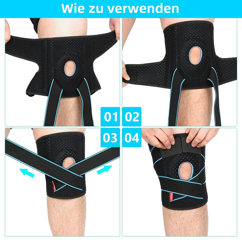 [Australia] - TOVIKI knee support for men and women, knee support with patella gel pads and spring side stabilizers, medical knee pads for meniscus arthritis, orthopedic knee support, sports bandage knee 