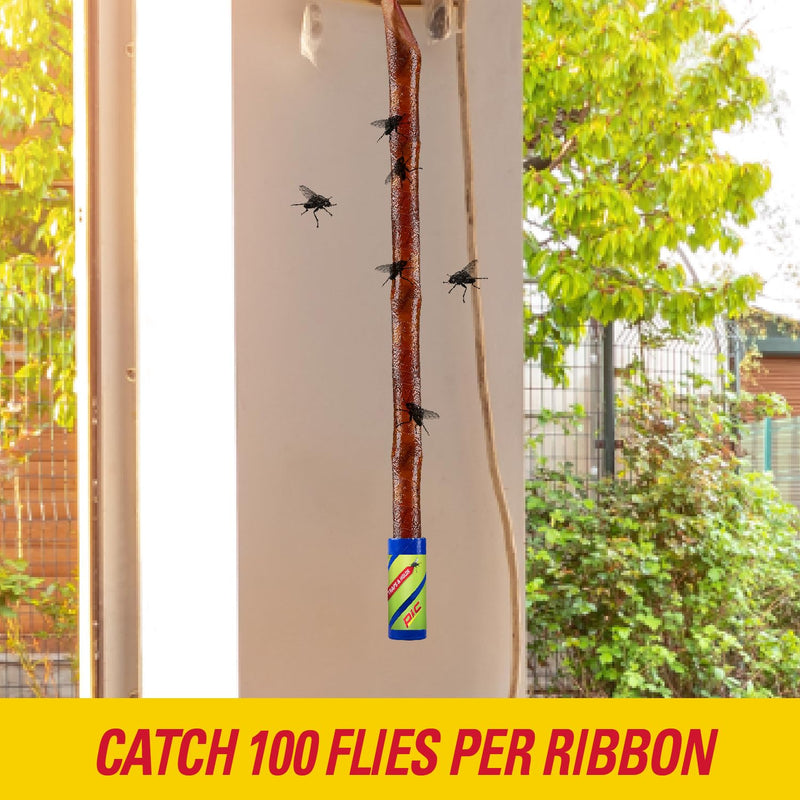 [Australia] - PIC FR10B 69060216325 Fly Ribbons Fruit Fly Traps for Indoors and Outdoors, Bug Trap for Winged Insects, Set of 10 
