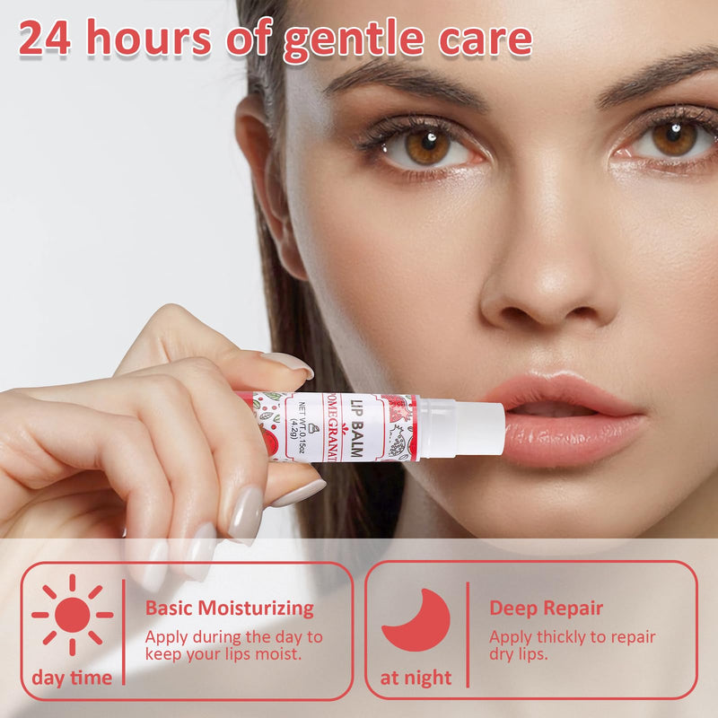 VISRIE 64 Pack Lip Balm Bulk, Natural, 16 Flavors | Infused with Vitamin E and Coconut Oil, Moisturizing Lip Balm for Dry Cracked Lips C-64P