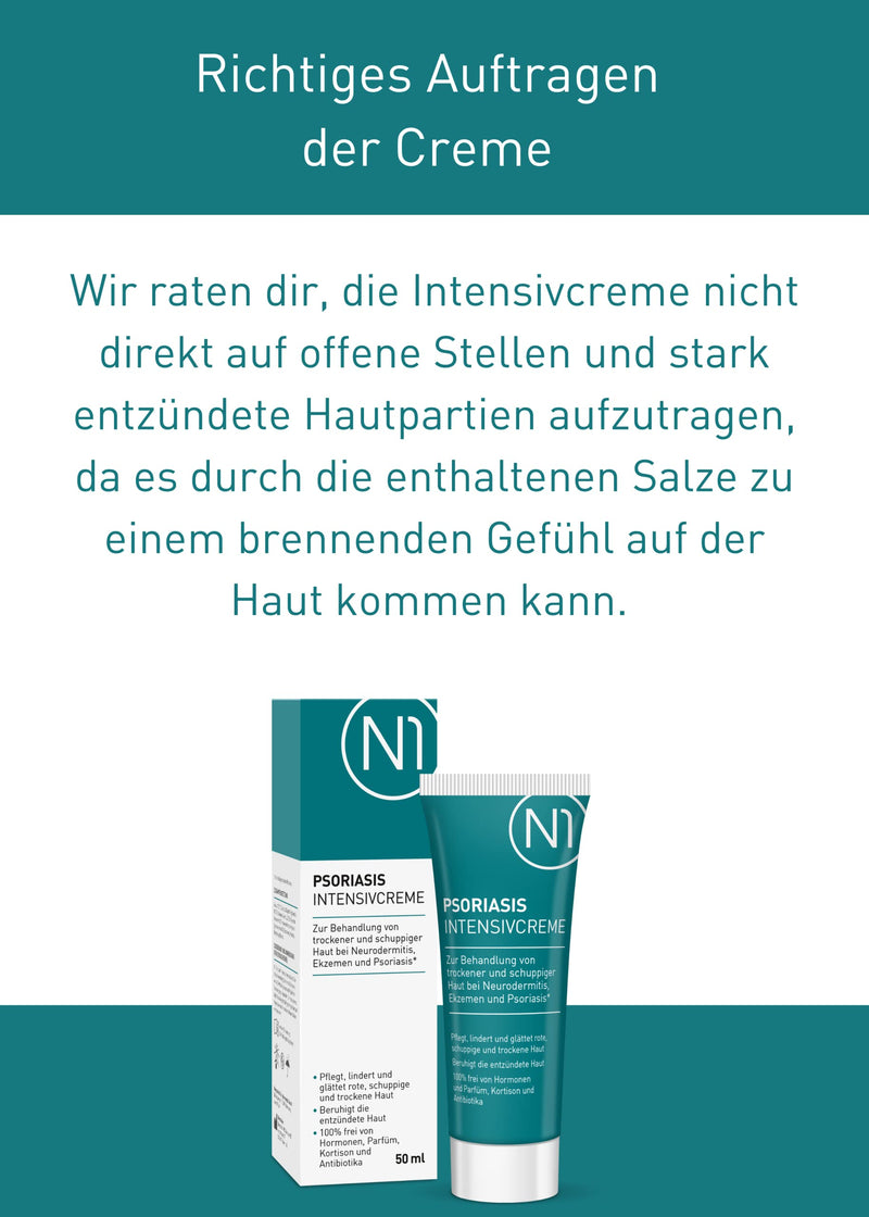 [Australia] - N1 Psoriasis Intensive Cream 50 ml - Eczema & Neurodermatitis Cream - soothes, nourishes, soothes and smoothes red, flaky, inflamed & dry skin 50 ml (pack of 1) 