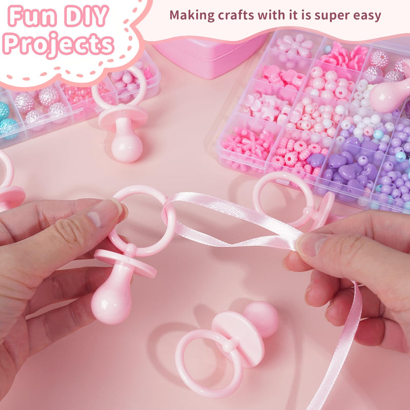 [Australia] - 36 Plastic Pacifiers for Baby Shower Game, 2.75‚Äô‚Äô Baby Shower Pacifiers, Pink Pacifiers Baby Shower Decoration DIY, Gender Reveal Party Table Scatter/Baby Shower Party Favors (Pink) 2.75'' Pink 36pcs 
