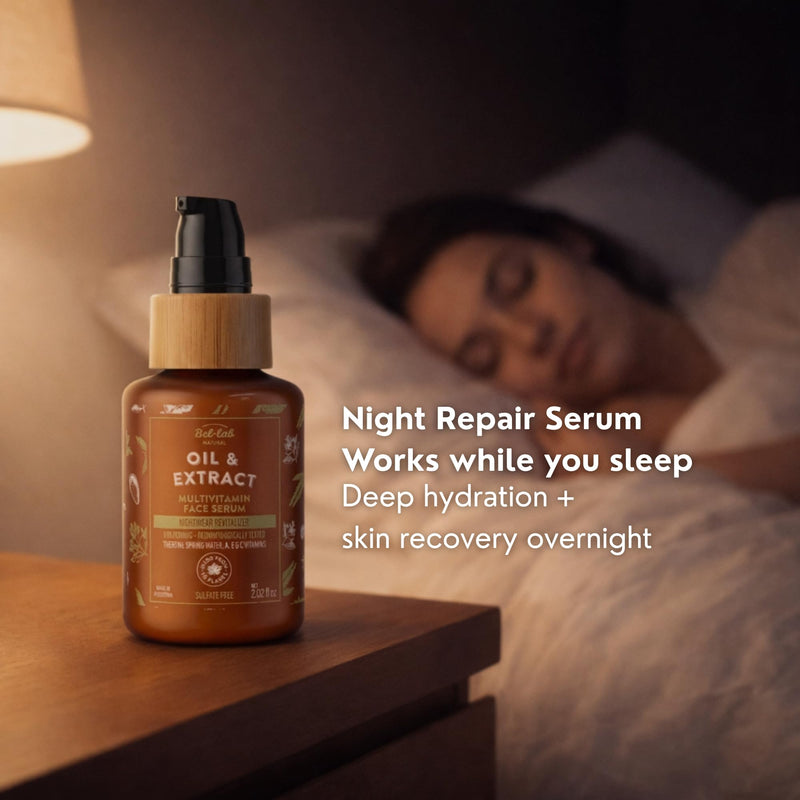 Bel Lab Oil & Extract - Multivitamin Face Serum with Vitamins A, C & E – Botanical Revitalizing Treatment – Lightweight Hydrating Emulsion – 26 Plant Extracts – 2.02 fl oz