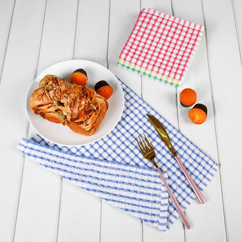 [Australia] - Dish Cloths for Kitchen Washing Dishes, Super Absorbent Dish Rags, Cotton Terry Cleaning Cloths Pack of 8, 12x12 Inches Mix-2 12x12 Inch (Pack of 8) 