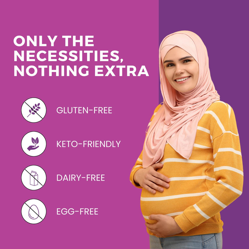 Zaytun Vitamins Halal Prenatal Vitamins + DHA, Folic Acid Iron, Ginger for Soothing, One Daily, for All Pregnancy Stages, Gluten Free, Non-GMO, 60 Softgels, 2 Months Supply, USA Made, Halal Vitamins 60 Count (Pack of 1)