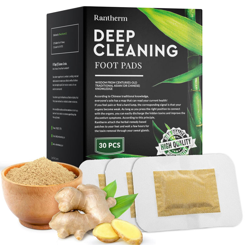 [Australia] - Premium Deep Cleansing Foot Patches Pads: Bamboo Wood Ginger Feet Pads for Promoting Daily Relaxation and Sleeping 30 Packs 1 Count (Pack of 30) 