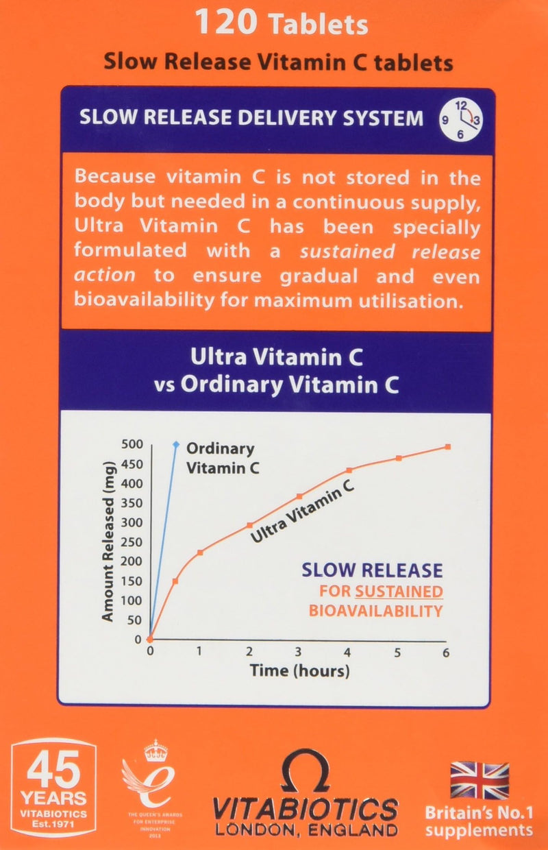 Vitamin C Tablets Sustained Release with Bioflavonoids - 120 Tablets 120 Vitamin C Tablets