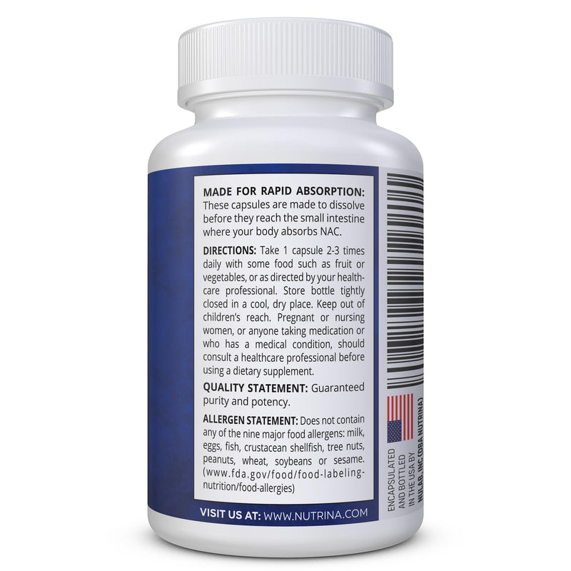 [Australia] - NAC 600 mg - NAC Supplement for Immune Support & Lung Health, Liver Support & Antioxidant* - Freeform N-Acetyl-L-Cysteine - 90 Capsules 