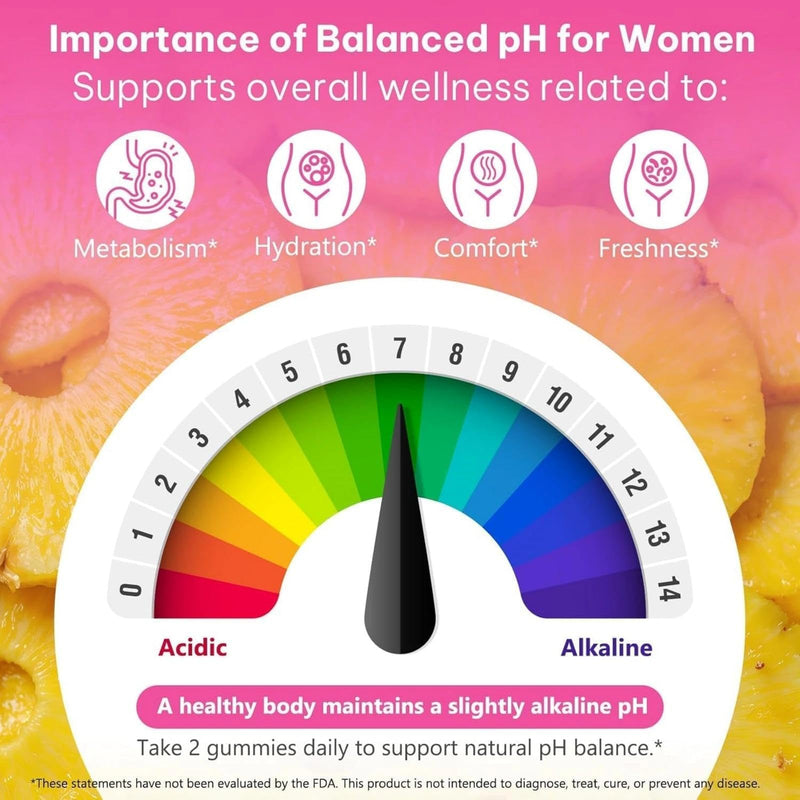 Vaginal Probiotics Gummies for Women, Feminine Balance Gummies with Slippery Elm, Supports Vaginal Health & PH Balance, 60-Gummies