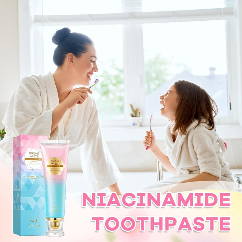 Niacinamide Whitening Toothpaste, Niacinamide Intensive Whitening Toothpaste, Enamel Protection & Long-Lasting Fresh Breath, Stain Removal - Daily Use for Improves Gum Health, Deep Cleaning Care (2) 2