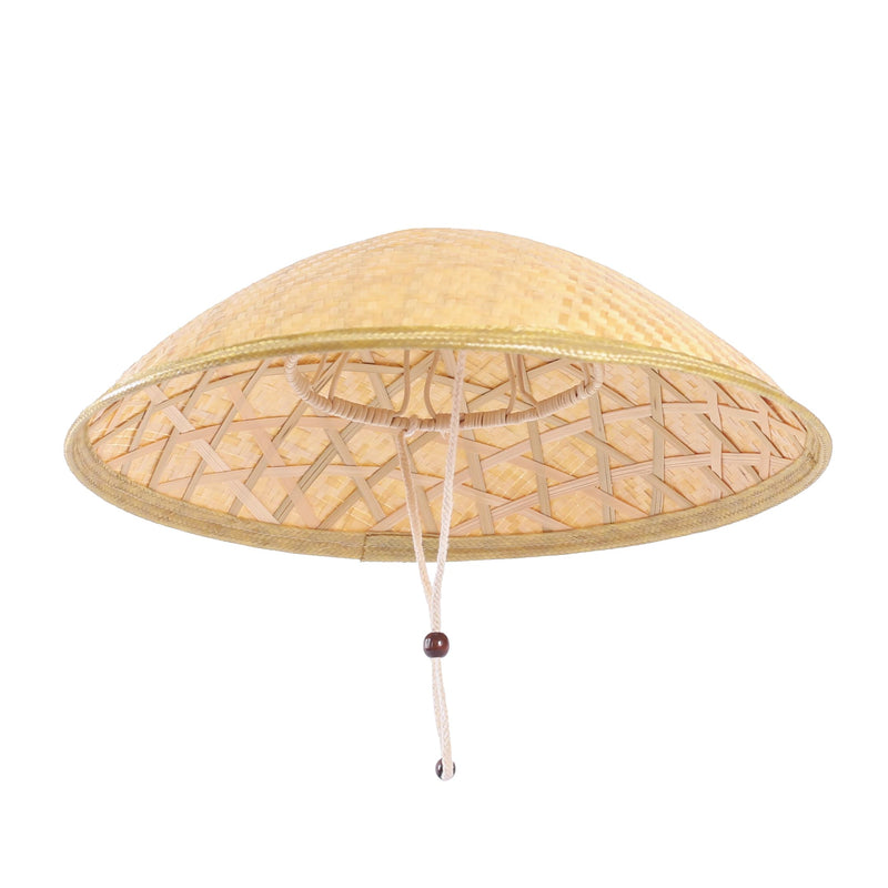 Japanese Traditional Handmade Ohenro Hat for Shikoku Pilgrimage 88 Bamboo Hat Umbrella (Yellow)