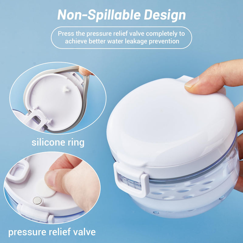 [Australia] - 1 Pcs Automatic Rising Denture Bath Box Cup Complete Clean Care for Dentures Braces Cleaner Cup 