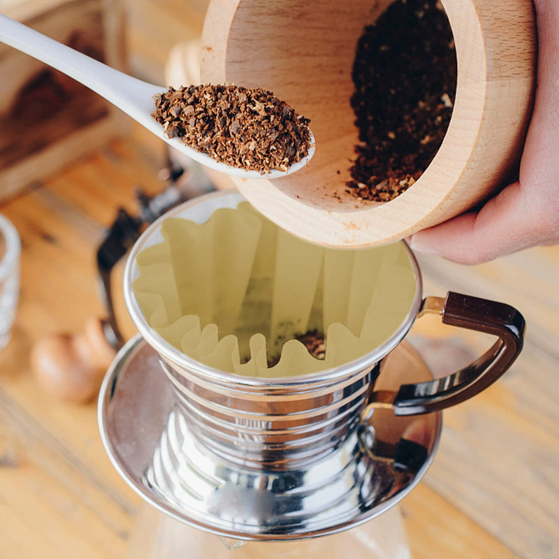 [Australia] - 100 Pack 1-4 Cup Coffee Filters, Disposable Basket Coffee Filter for A Good Brew - Efficient and Convenient Small Coffee Filters 1 Cup - Eco-friendly and Biodegradable (Natural-1, 155/45) Natural-1 