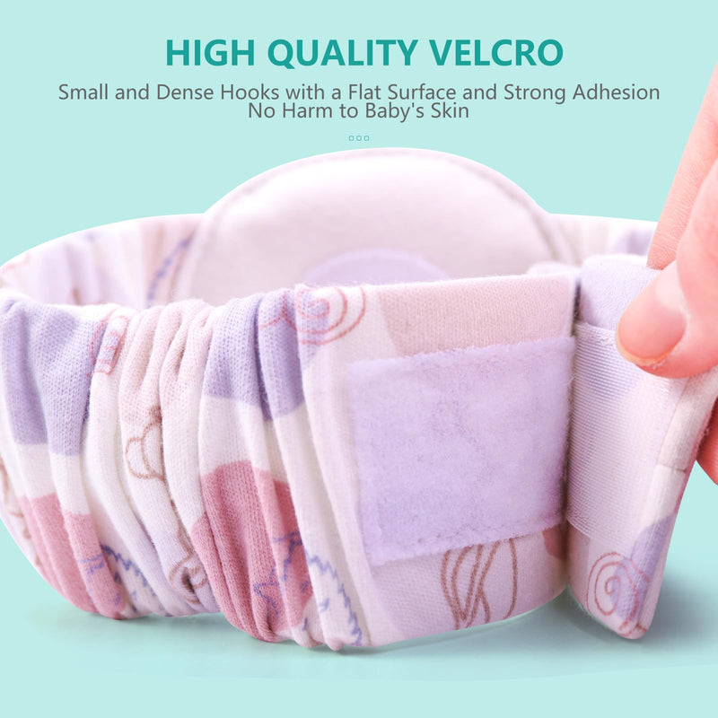 lefeke Umbilical Hernia Belt Baby Belly Button Band, Newborn Belly Wrap Truss, Infant Abdominal Binder for Children Kids, Adjustable Navel Belly Band Support Cord Concavity Pads Pattern-02(L) Large