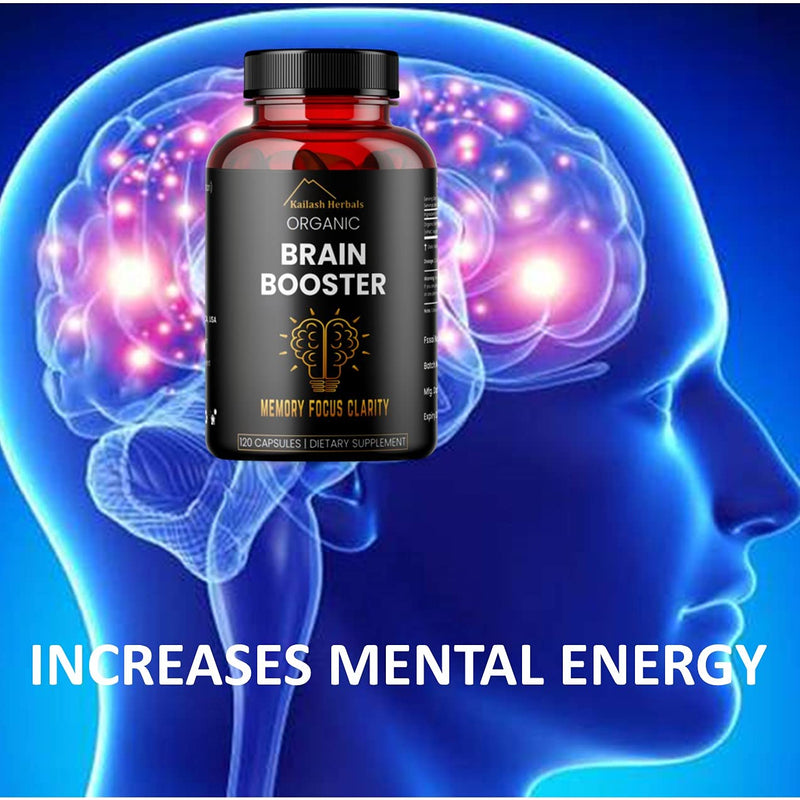 [Australia] - Bacopa, Organic Brain Booster, Nootropic Brain Supplement, Bacopa Monnieri/Brahmi, for Mental Sharpness, Focus, Memory, and Cognitive Wellness, 120 Capsules 500mg, 2 Month Supply 