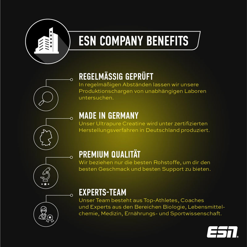 [Australia] - ESN Ultrapure Creatine Monohydrate, 300 g, 85 portions, creatine powder, microfine & optimally soluble, vegan - made in Germany (design may vary) 85 portions (pack of 1) 