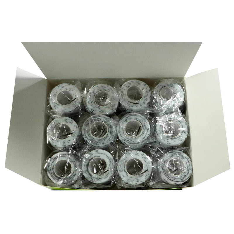 Alpha Wrap Athletic Tape Box - Pre Wrap Tape for Shin Guards, Soccer Tape Sports Wrap Set 12 Pack White