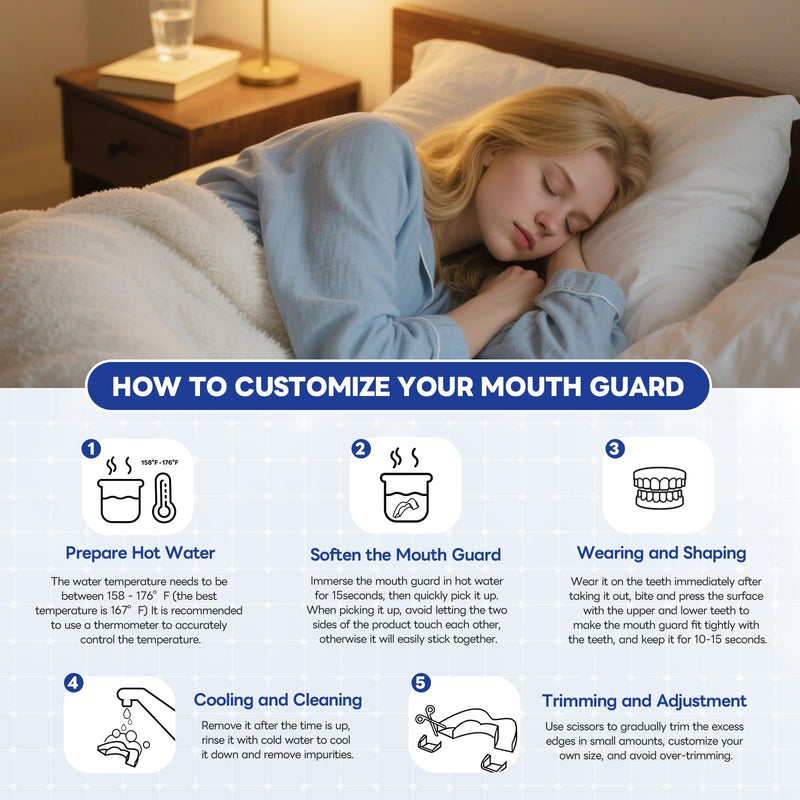 [Australia] - Mouth Guard for Grinding Teeth at Night, Teeth Grinding Mouth Guard for Sleeping, Perfect fit Night Guards for Teeth Grinding, 2 Size Mouthguard Available for Adults 1.8*2.2in+1.8*2.4in 4.0 