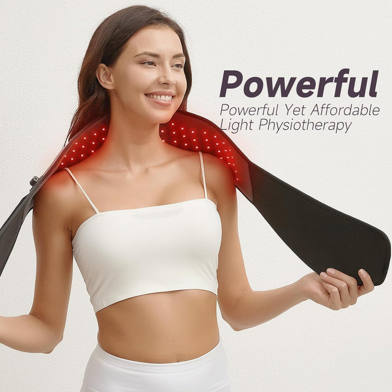 [Australia] - Headot Red Light Therapy Wrap Belt for Body, Men and Women Gift,100 LEDs,5Gears 9Timers Remote Control, 660nm&850nm Infrared Light Therapy for Back, Waist, Muscle Pain Relief 