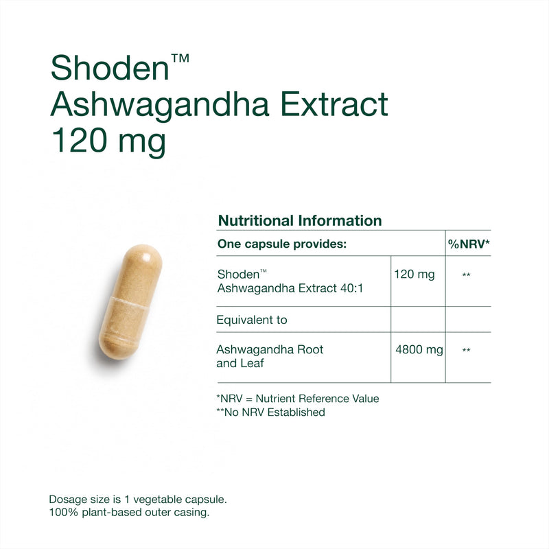 Ashwagandha BioActive - Patented Shoden - 35% Withanolides - High Strength Ashwagandha Capsules - Stress, Sleep & Mood - 60 Vegan Capsules