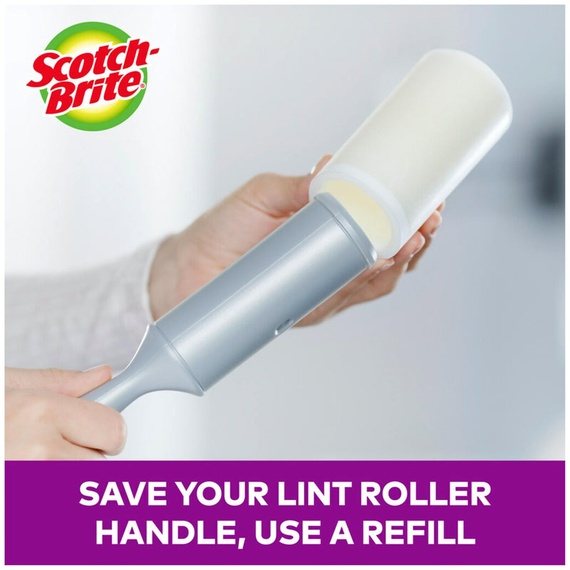[Australia] - Scotch-Brite Pet Extra Sticky Lint Rollers, 4 Rollers, 48 Sheets Per Roller, 192 Sheets Total 4 Rollers, 192 Sheets 