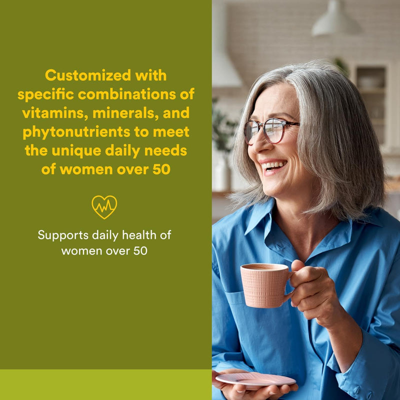 [Australia] - Natural Factors Whole Earth & Sea Women's 50+ Multivitamin & Mineral, 1 Serving Contains Nutrition Equivalent to ¬Ω lb of Veggies, 120 Tablets 120 Count (Pack of 1) 