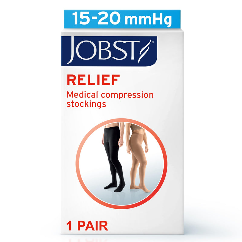 [Australia] - JOBST Relief Waist High 15-20 mmHg Compression Stockings Pantyhose, Closed Toe, Beige Medium 