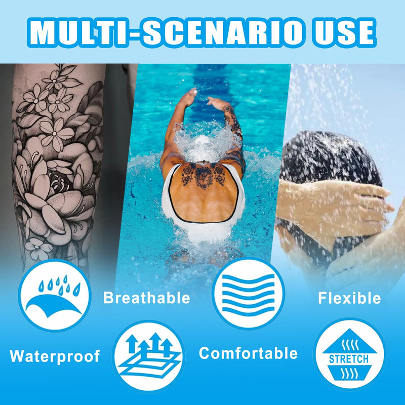 Tattoo Film - Waterproof Tattoo Cover Up - 15cm x 10m Roll - Transparent - All Ages 15cm*10m