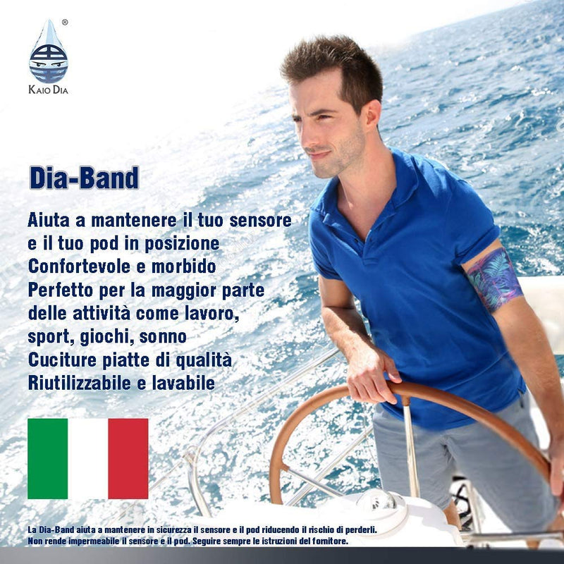 [Australia] - Dia-Band, armband for Sensor Freestyle Libre, Medtronic, Dexcom or Omnipod - reusable diabetic band. M (27-30cm) 
