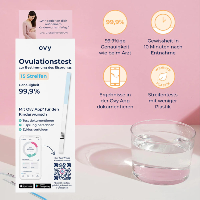 [Australia] - Ovy® ovulation test to detect ovulation | 15 LH ovulation test strips | Fertility test for women | as a fertility aid and for getting pregnant 