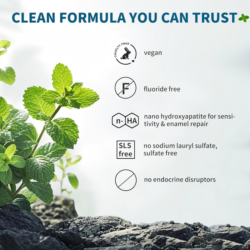 [Australia] - 7.5% Hydroxyapatite Toothpaste, Advanced Enamel Protection, Freshening Breath.Deep Cleansing, 7.5% Hydroxyapatite Whitening and Repairing Toothpaste, Fluorine-Free Formula, Containing Mild Mint.. 2pc 2 