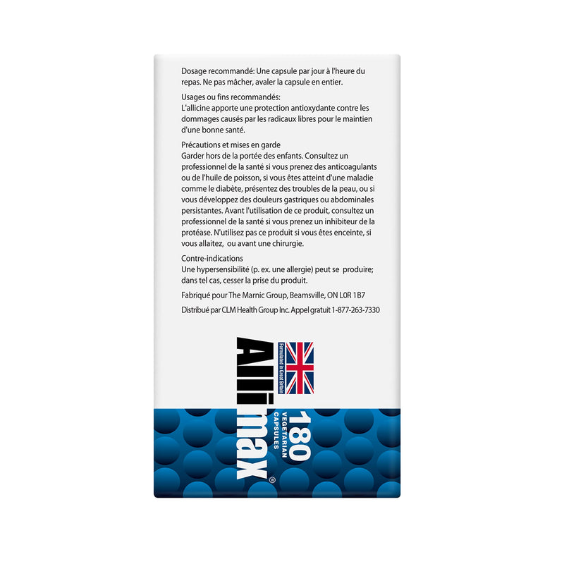 [Australia] - Allimax 180mg 180 Capsules. Supports Your Body’s Immune Function Through Natural Allicin, a Potent Organosulphur Compound Extracted from Clean and Sustainable Spanish Grown Garlic. 