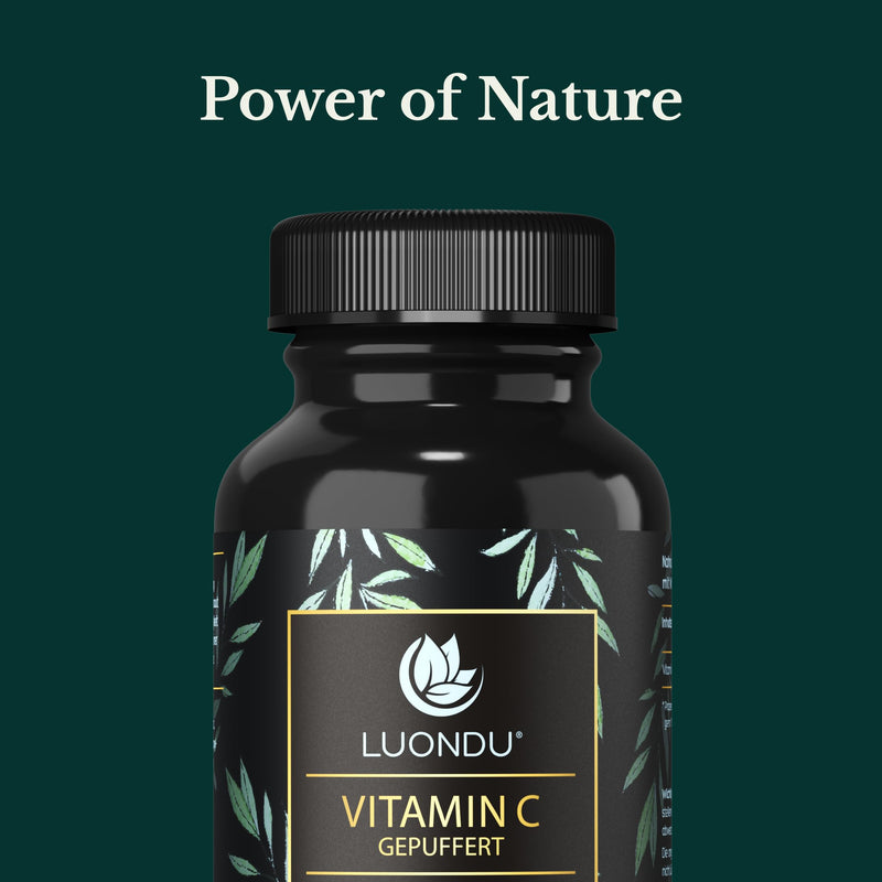 [Australia] - Vitamin C 375 capsules buffered 1000mg per daily dose high dose, vegan - Buffered vitamin C from plant fermentation - Made in DE Luondu® 