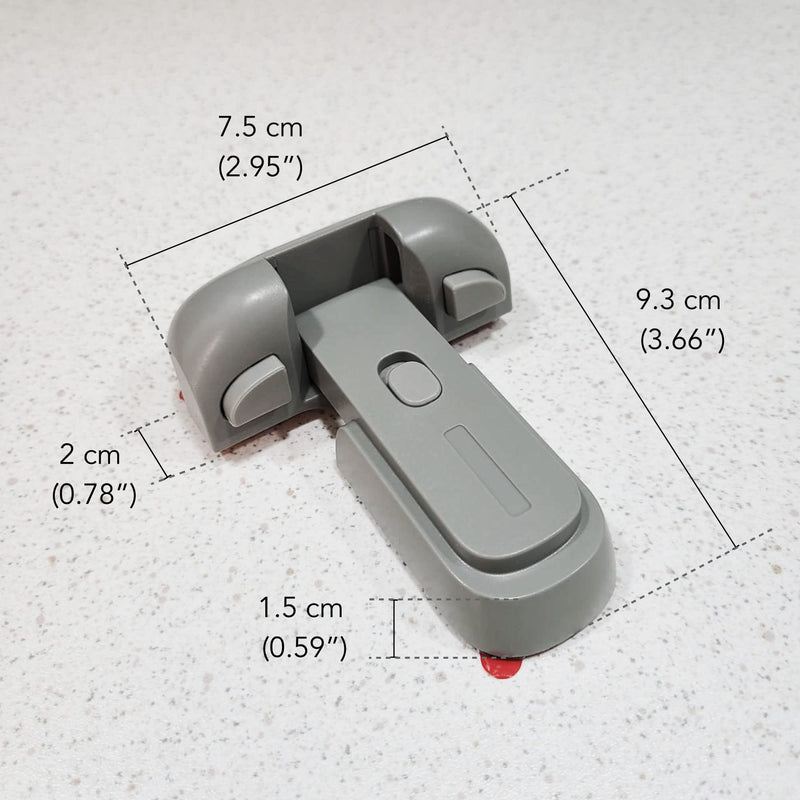 [Australia] - Moonybaby Baby Safety Freezer Door Latches to Keep Closed, Also for Fridge Lock for Kids, 1 Pack, Space Gray 