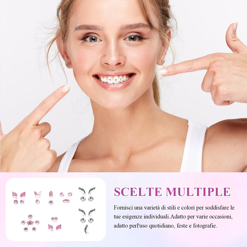 [Australia] - Tooth jewellery, tartar jewellery, tooth jewelery set, tooth stones, tooth crystal, tartar tooth decorations, shining smile DIY tooth gem kit, with rhinestones and horse eye drill 