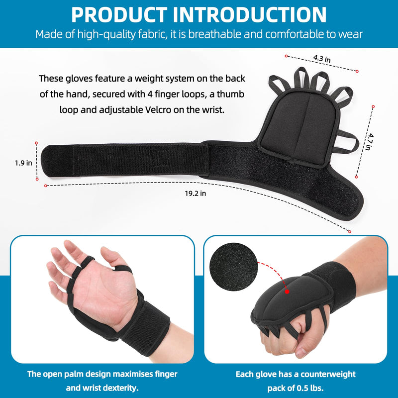 [Australia] - Hand Weight for Fine Motor Skills, Weighted Gloves for Tremors, Hand & Wrist Mobility Perfect Writing Weights Right 