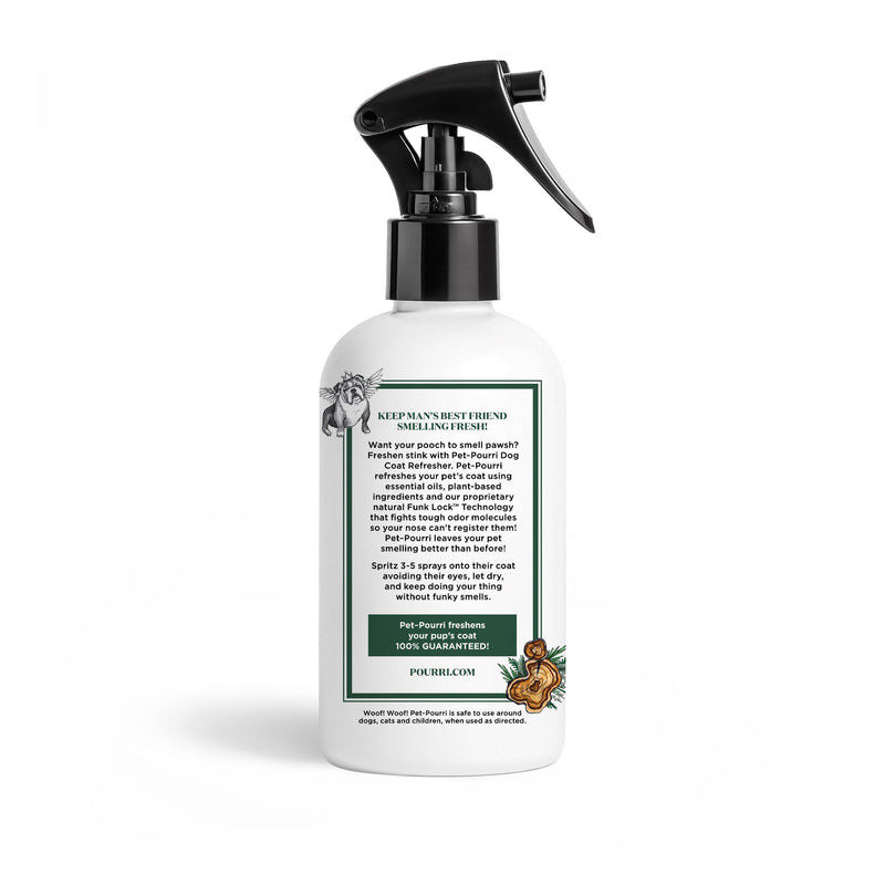 Pet-Pourri Dog Coat Refresher, Furrest Fresh, 8 Fl Oz, Deodorize & Refresh - Bergamot, Clove, Cinnamon and Amber - PawsPlanet Australia