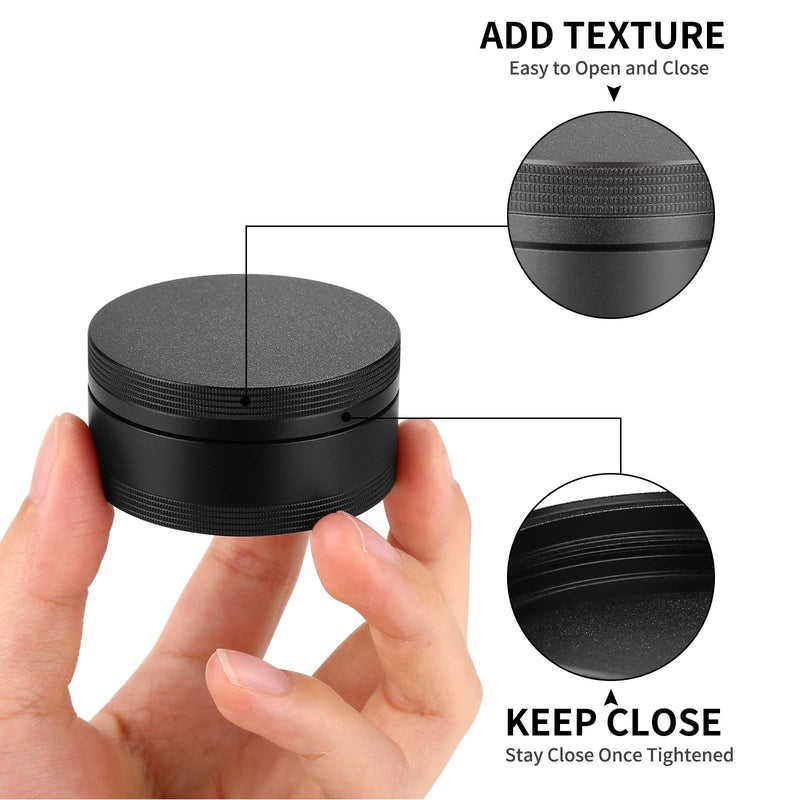 Portable Pill Case Pill Box Daily - Waterproof Single Metal Pill Organizer | for Pocket Purse, Aluminium Alloy Round Daily Medicine Container to Hold Vitamins, Fish Oil Medium Size M