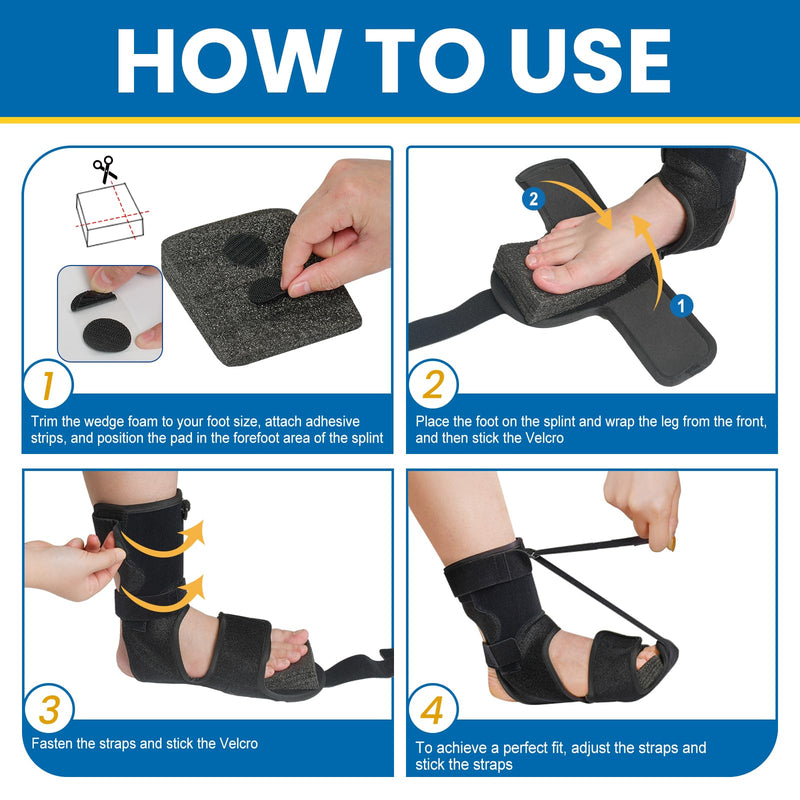 Plantar Fasciitis Night Splint - Upgrade Plantar Fasciitis Brace For Sleeping, Achilles Tendonitis, Plantar Fasciitis Relief, Night Splint For Women And Men (L, XL) L,XL