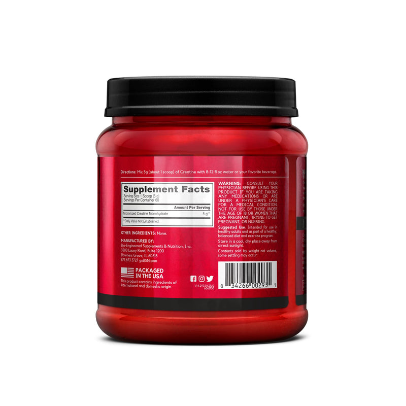 [Australia] - BSN Micronized Creatine Monohydrate Powder, Unflavored, 2 Months Supply-60 Servings, 10.9 ounce 